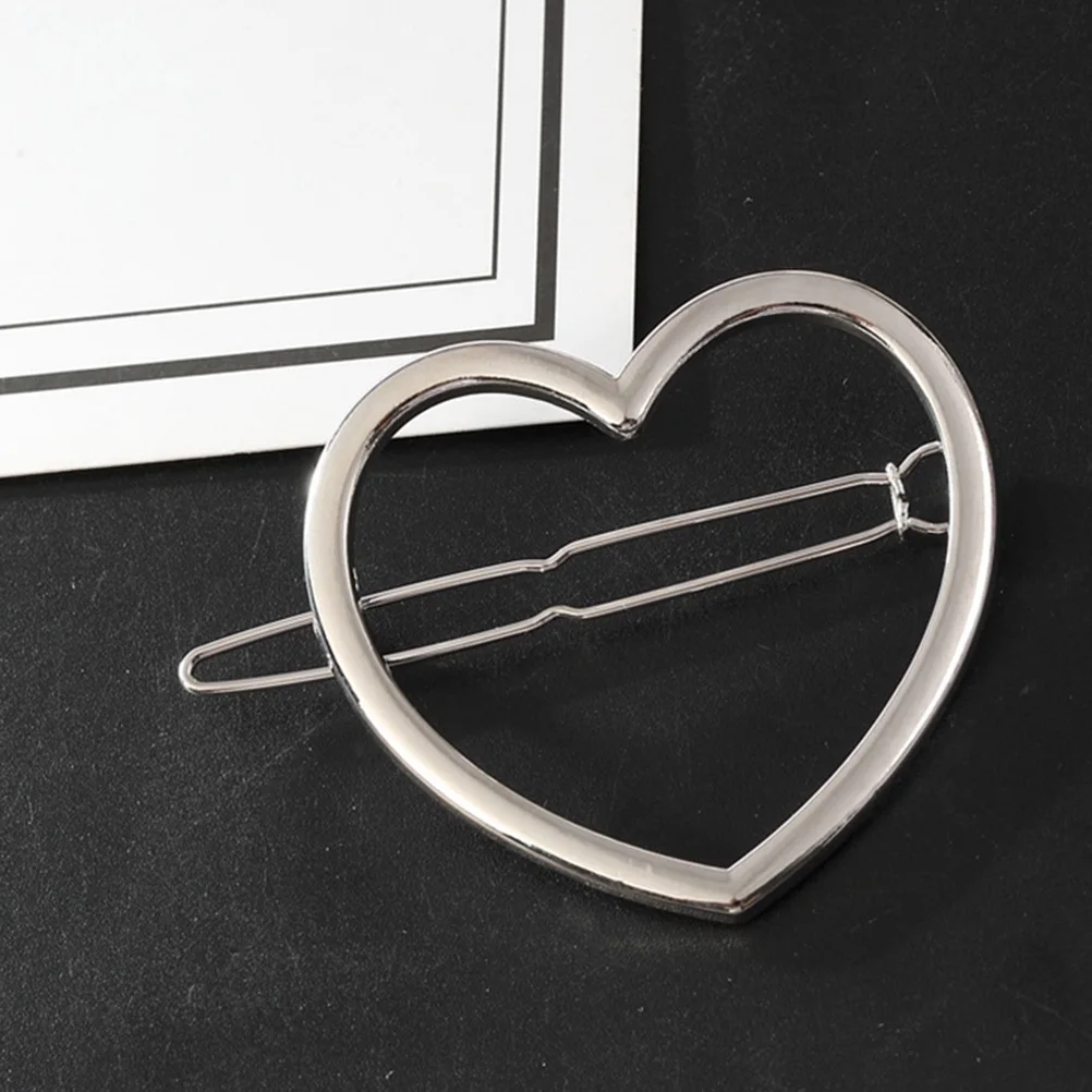 

4Pcs Heart Hair Clips Hollow Love Bobby Pins Polished Smooth Surface Hair Jewelry for Girls Women Daily Gift Bobby