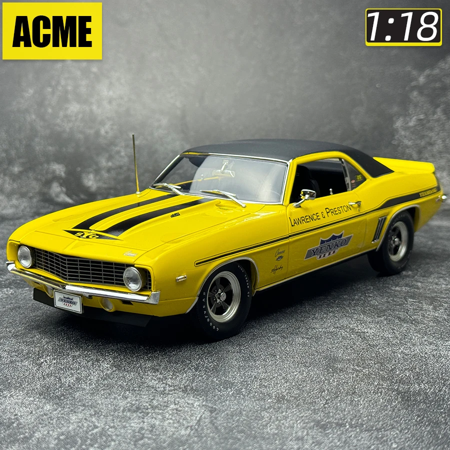 ACME 1:18 Chevrolet Hornet Camaro SC/SS/E 1969 car model sports car static display piece holiday gift collection for friends