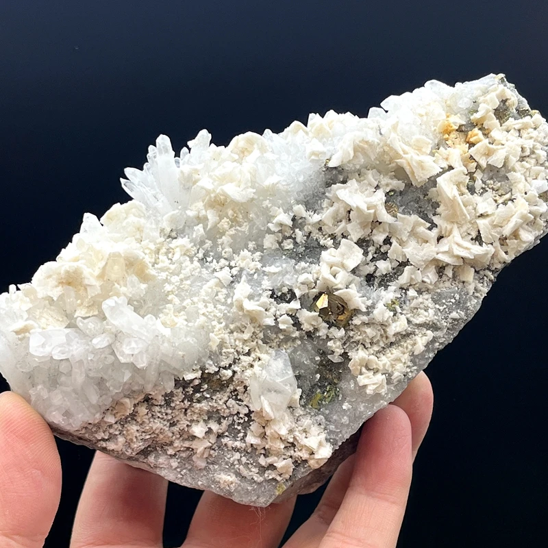 

100% Natural Crystal Cluster Pyrite & Calcite Mineral Specimen Furniture Decor Meditation Energy Healing Stone