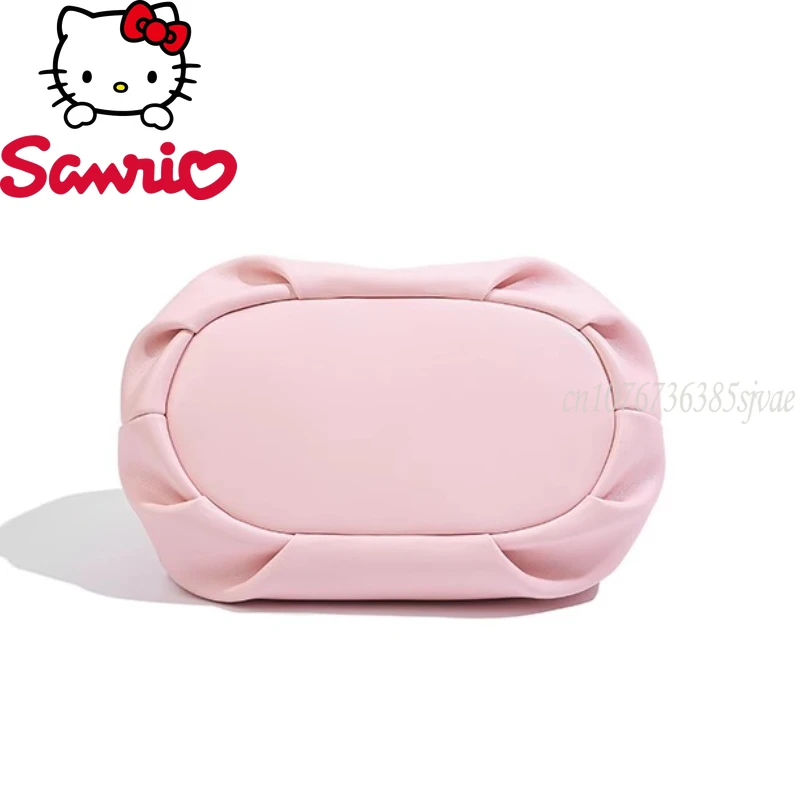 Sanrio Hello Kitty New Women's Shoulder Bag Fashion Trend Mini Women's Handbag Luxury Brand Original Fashion Mini Bucket Bag