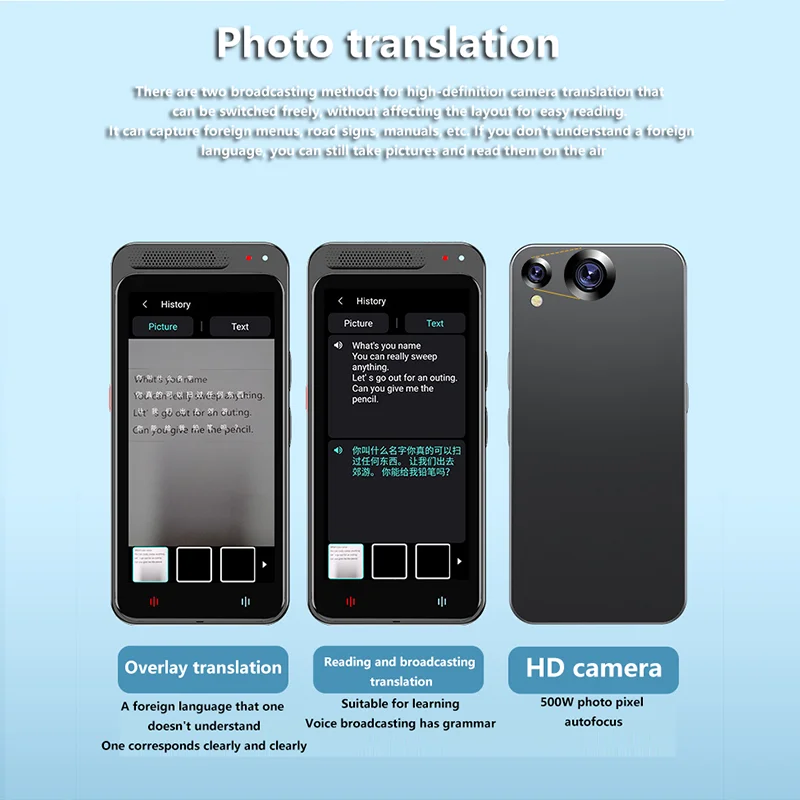 Vormor Z6 Portable Translator Wifi Bluetooth 138 Language Smart