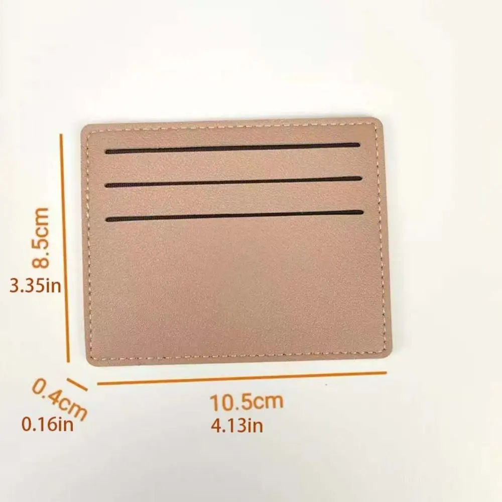 Multi-position PU Leather Card Holder Simple Korean Style Short Card Bag Solid Color Card Access Control ID Credit Card Case