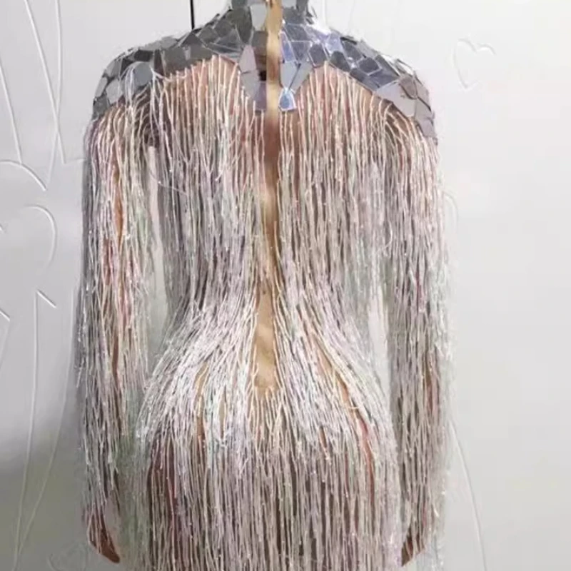 誕生日衣装ダイヤモンドドレススパンコールタッセルボール人格歌手パーティー衣装女性 Vestido フェスタ女性 Vallentain ドレス