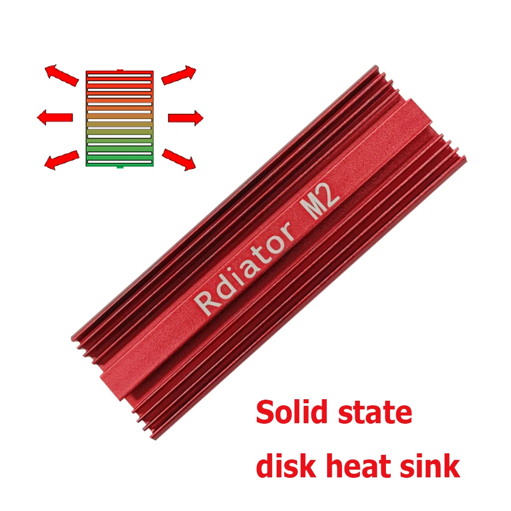 High Efficiency NVME Heat Sink for M2 2280 SSD Quick Cooling Aluminum Radiator with Double Sided Silicon Wafer