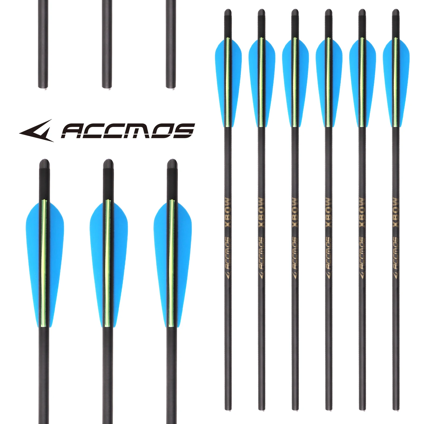 12/24/50/100 pièces arbalète carbone flèche 22/20/18/16 pouces avec 4 pouces flèche palette pour arbalète tir à l'arc chasse tir (sans Point) ﻿