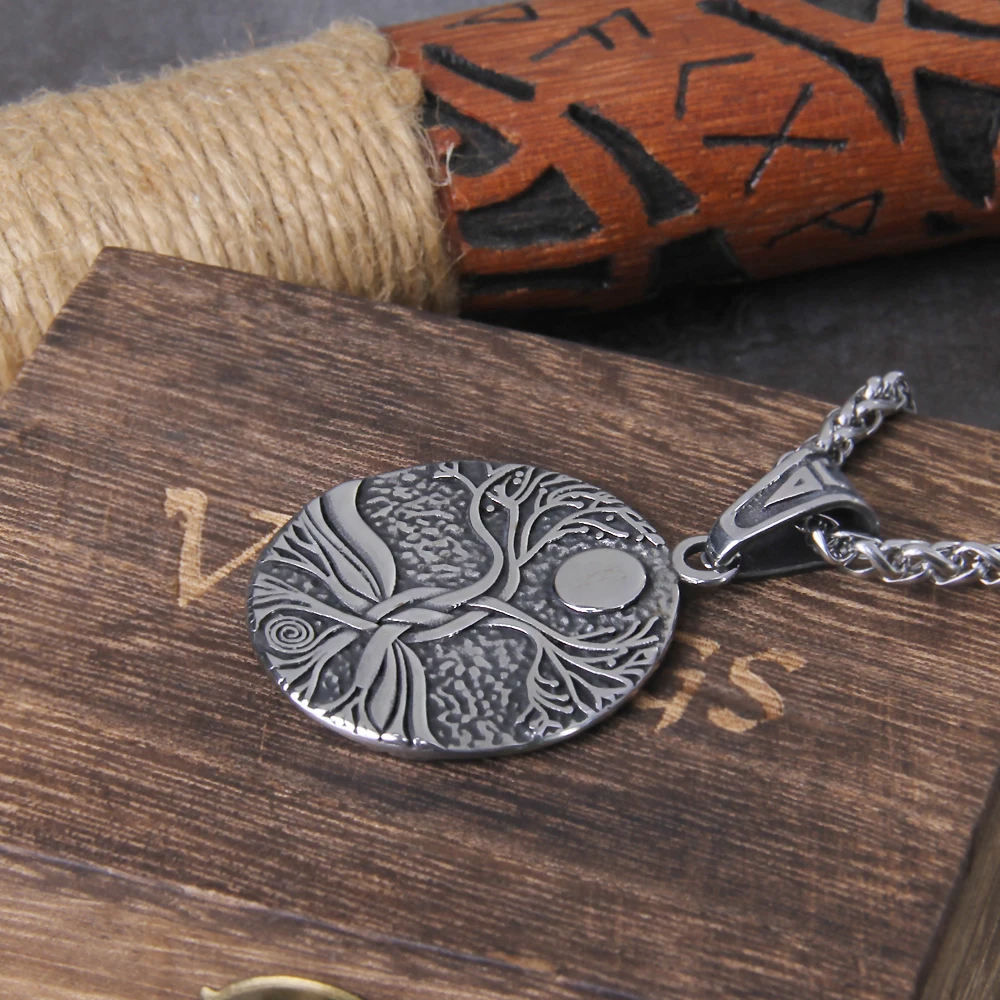 🌳 Tree of Life Pendant Necklace – Stainless Steel Amulet with 6 Style Variations 3