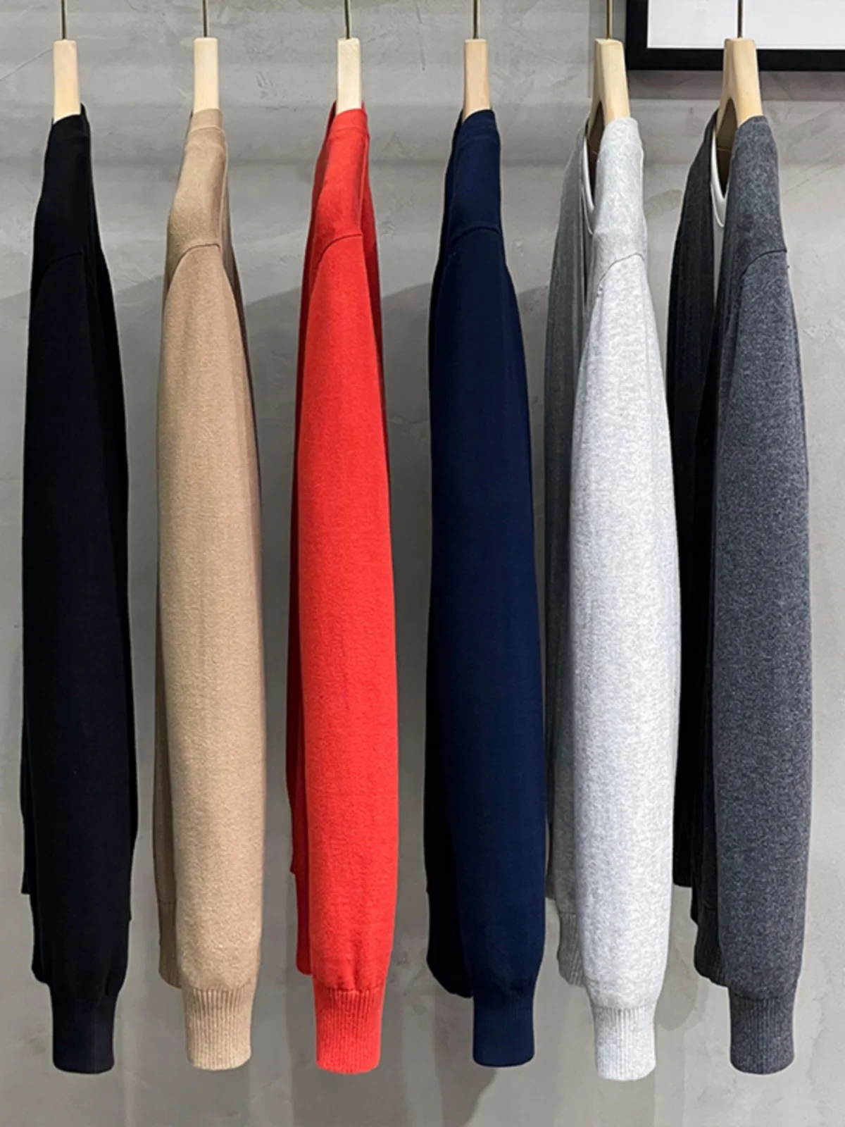 

Spring 2024 Men's Knitted Open Cardigan V-Ne Casual Sweater Long Sve Busin Gentleman Sle Pure Color Korean Trend