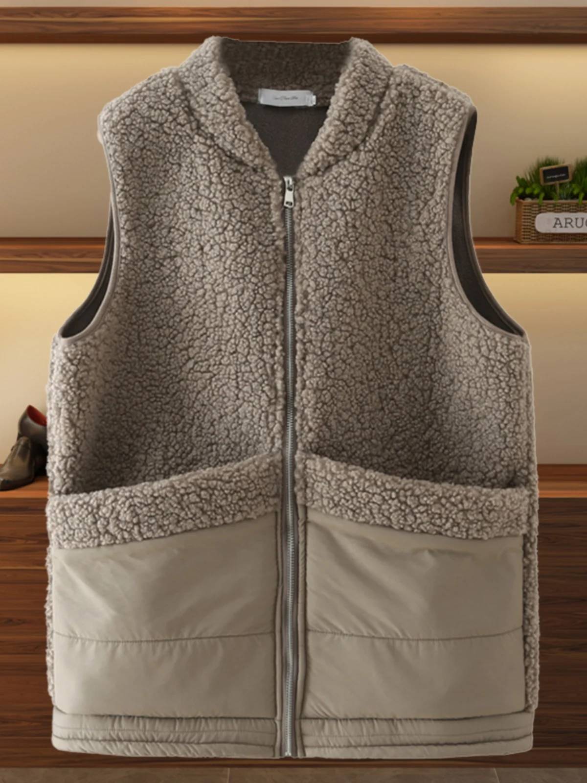 Lamb Velvet Vest Women\'s Autumn Winter New plus Size Medium Length Outerwear Mom\'s Jacket Particle Velvet Fashion Style