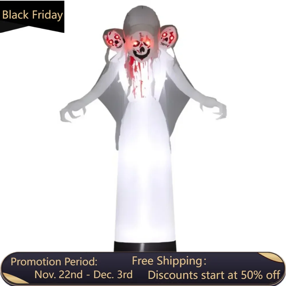 Great design for halloween: a scary 8.9ft three headed ghost  Halloween Decoration