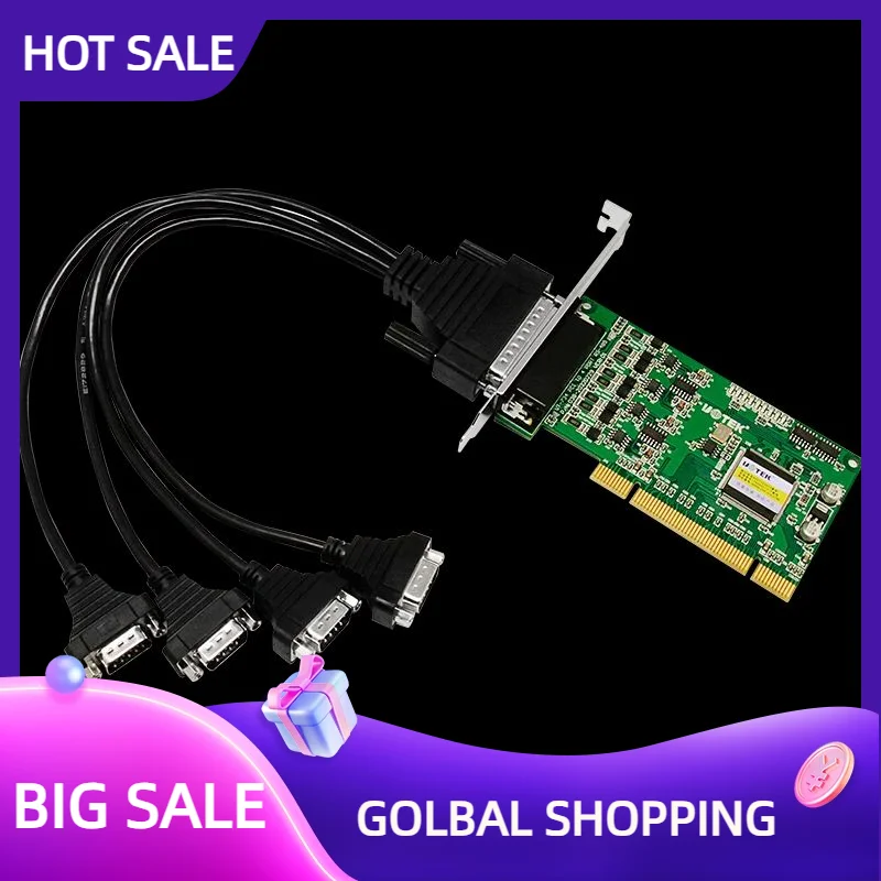 

Hot Sales Discount PCI to RS-485 Serial Card RS485 4 Ports High Speed DR44 Expansion Converter with Isolation UT-734A