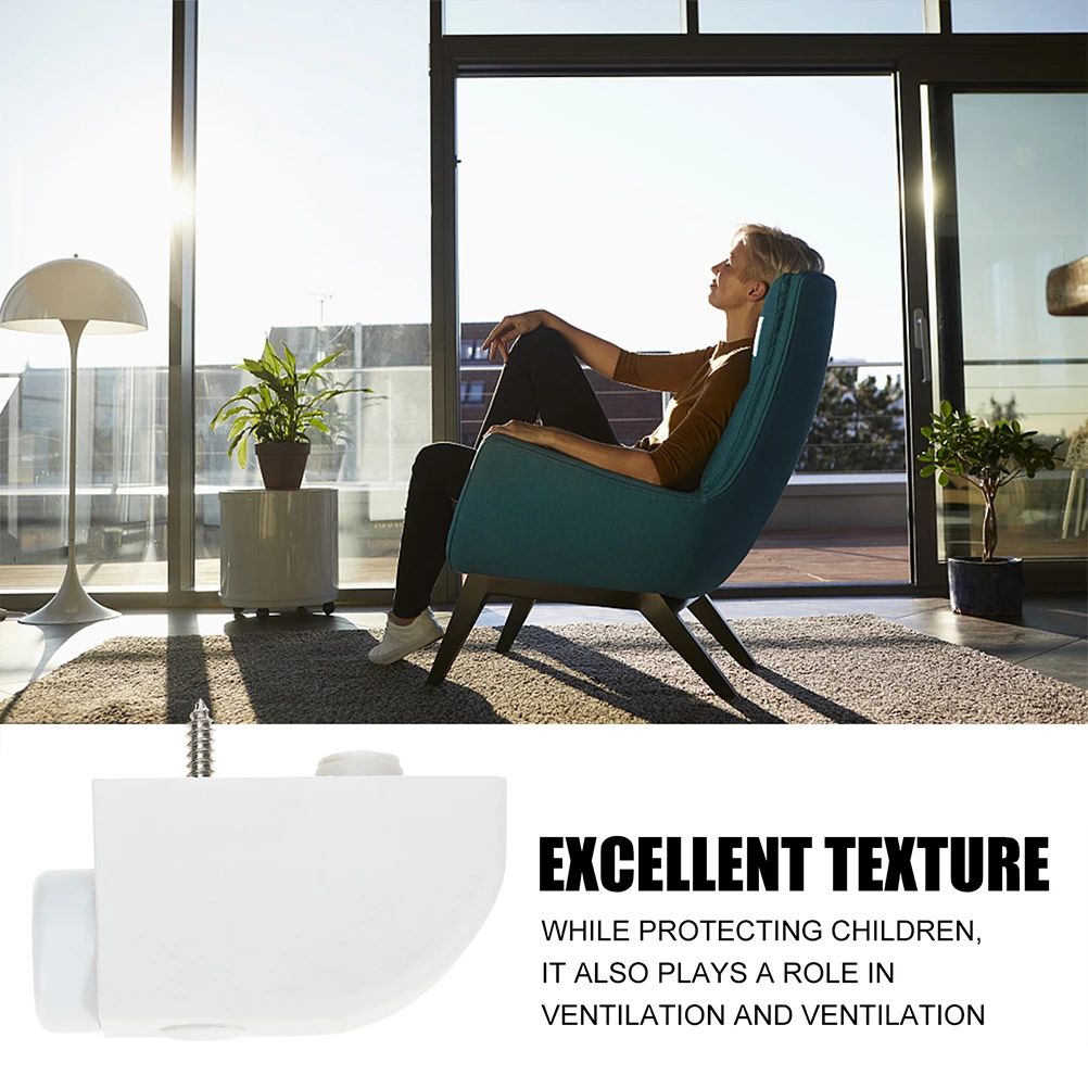 

4Pcs Window Lock Stopper Premium Sliding Security Locks Child Safety Anti-Theft Adjustable Ventilation Prevent Falling