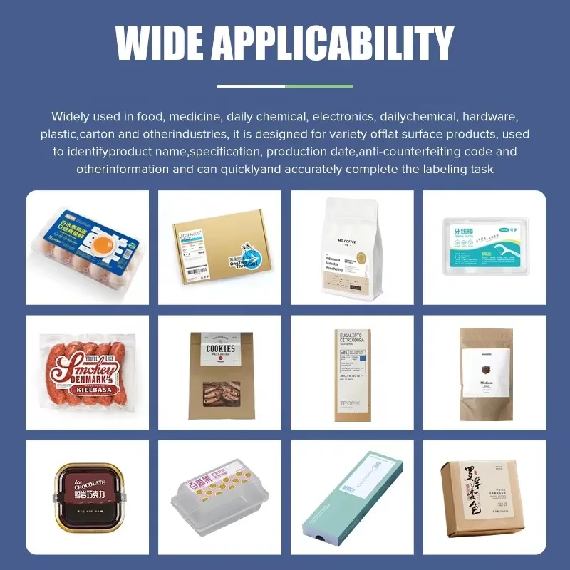 Automatic Multifunctional Flat Labeling Machine Motor For PE Bags IC Card Tags Paper Cards Food Boxes-Touch Flat Bottle Surface