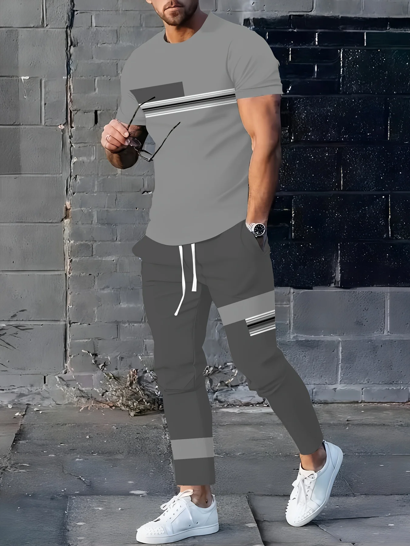 

The popular men's suit for summer 2025 Casual simple breathable and lightweight outdoor streetwear