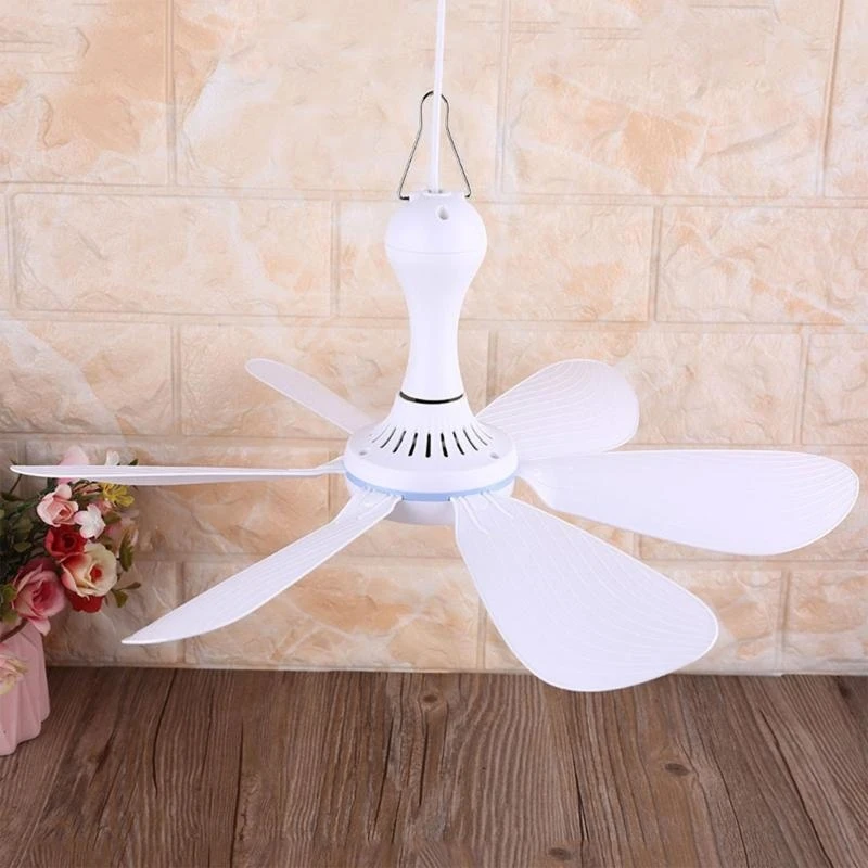 Universal 6 Fan-blades 16.5inch 1 Speed USB Travel Fan Outdoor Home for DC 5V USB Camp Fan USB Ceiling Fan Dormitory X37A