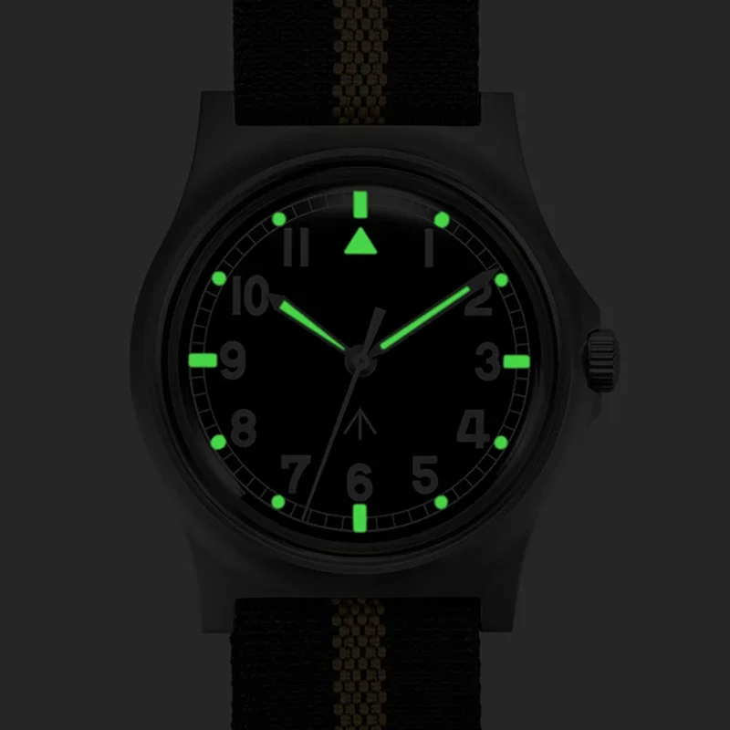 RDUNAE-Reloj de pulsera de cuarzo RA01 para hombre, cronógrafo Retro militar de acero inoxidable 316L, superluminoso, cristal Mineral, resistente al