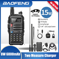 BAOFENG UV-5R Plus 15W Walkie talkie USB Charger 16 KM Long Range Transceiver UHF VHF Ham Radio UV 5R Two Way Radio for hunting