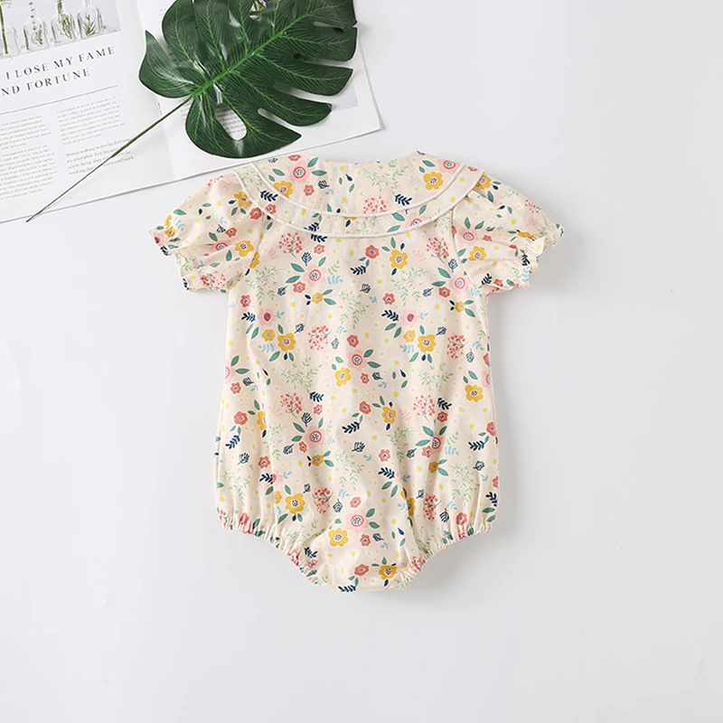 Summer New Long sleeved cute Baby clothes Cute New Girls\' Baby Bodysuits thin girls baby printed Children\'s Princess clothing