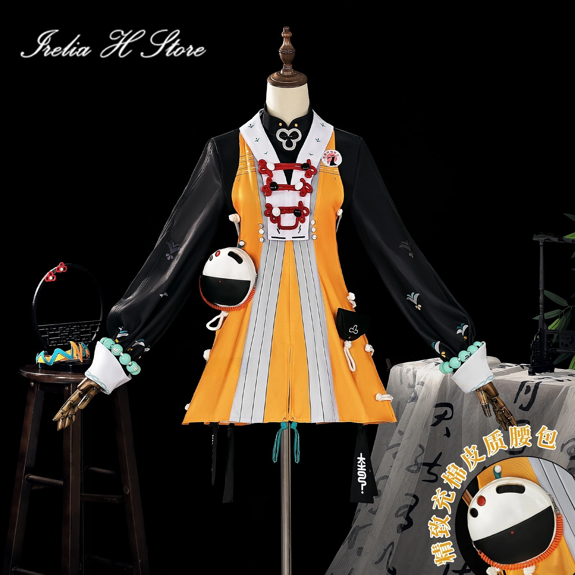 Irelia H Anime Belle Cosplay Zenless Zone Zero Kostum Cosplay Belle Xiseling Gaun Panjang Kostum Halloween