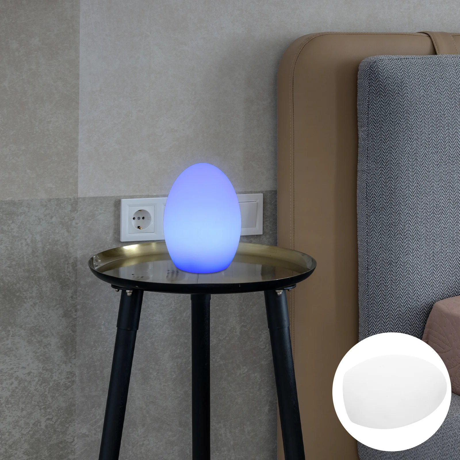 

Colorful LED Egg Shaped Table Lamp USB Charging Night Light Desk Lamp Home Outdoor Bar 14x19cm Creative Atmosphere Light