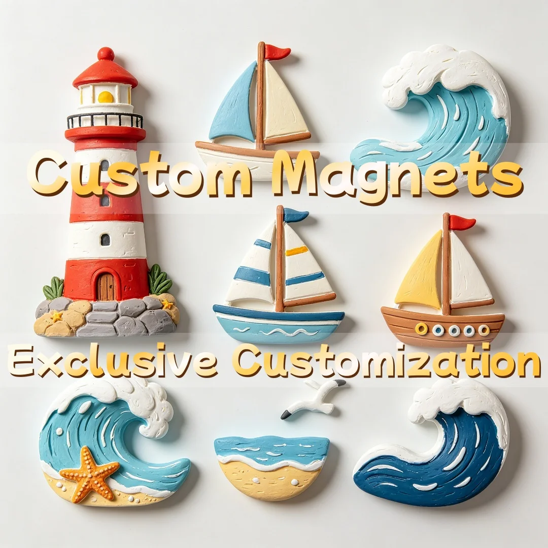 Custom Fridge Magnets Personalized 3D Refrigerator Magnet Custom Pattern Logo Home Kitchen Decor Souvenir Gift
