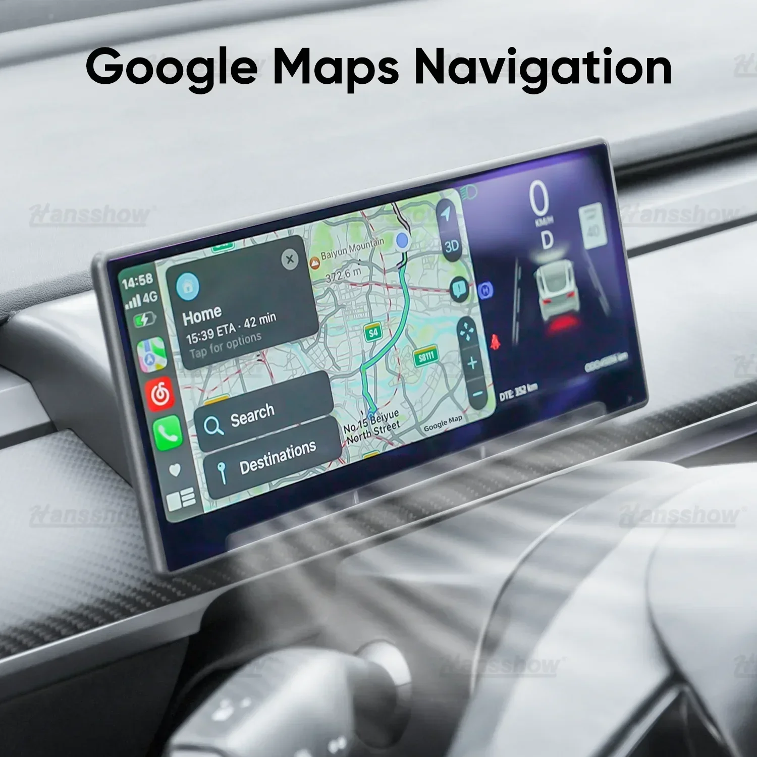 نموذج Hansshow الجديد 3 هايلاند 9 بوصة شاشة عرض علوية للوحة القيادة مقاس 9 بوصة Carplay وشاشة تعمل باللمس تلقائية تعمل بنظام أندرويد لـ Tesla 2023 2024 #4