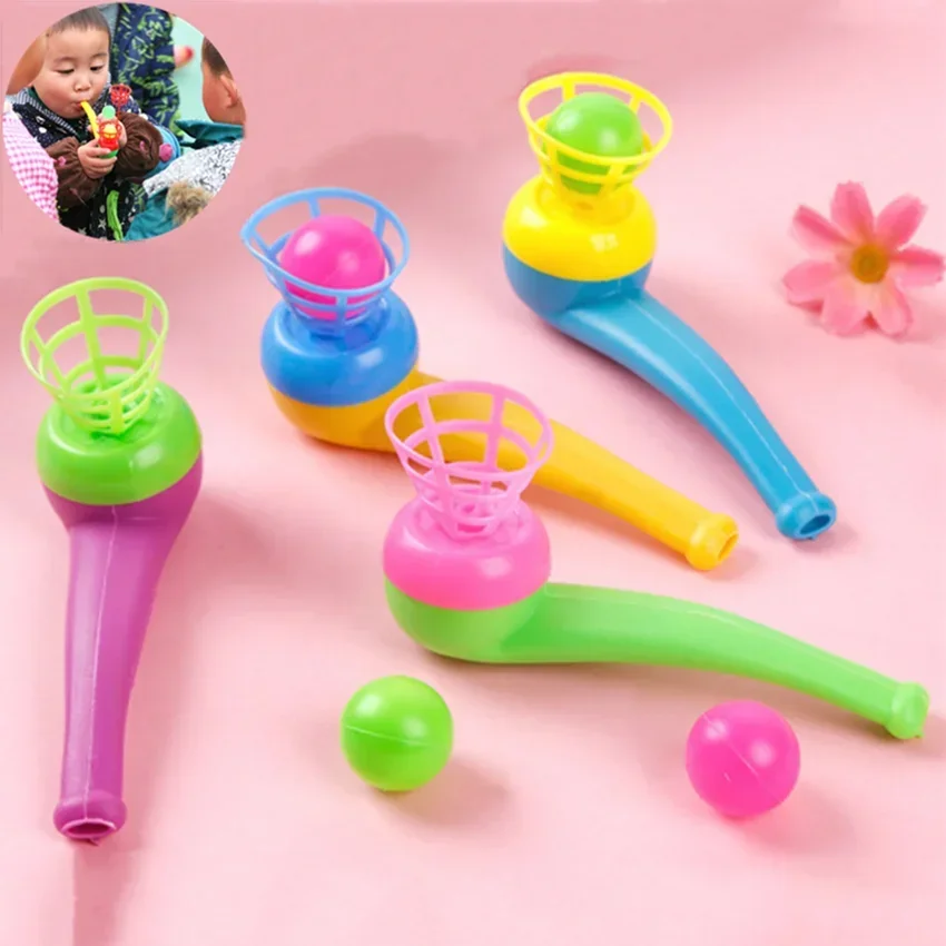 2Pcs Suspended Blow Pipe Blow Ball Rod Board Game for Children Balance Training Floating Blowing Ball Board Game Family Kids Toy