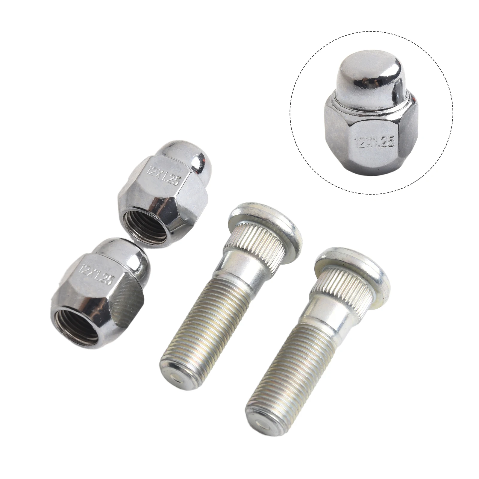 M12*1.25 Wheel Hub Bolt Stud & Nut SET ​for Forester 2009-2019  28365FE001 & 28171AJ000 For Ascent 2019 For BRZ 2013-2019