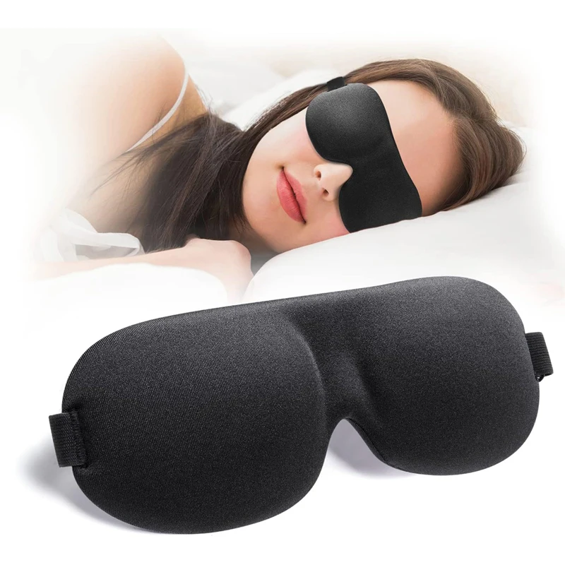 1-3pcs Unisex Sleep Mask, 3D Light Blocking Eye Mask, Comfortable Polyester, Ideal for Supine and Side Sleepers Eyepatch