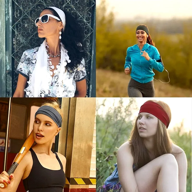 Vintage Solid Elastic Hair Turban Head Wrap