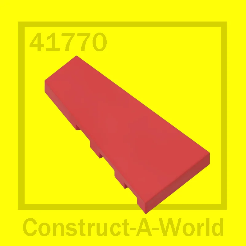 Construct-A-World-DIY MOC Building Block Parts, Wedge Tile, 41770 Tile, 4x2 Left, 10Pcs