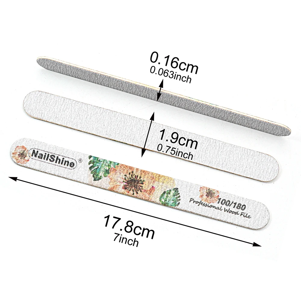 10 قطعة مجموعة الخشب مبرد أظافر قابلة لإعادة الاستخدام 100/180 حصى السلس مستقيم ملفات الأظافر تصميم الأزهار معدات العناية بالأظافر الجميلة #6