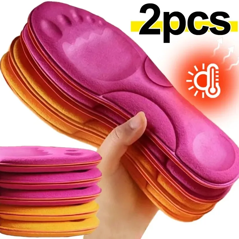 Winter Self Heating Insoles Foot Thermal Thicken Non Slip Insole Memory Foam Shoe Pads Warm Sports Shoes Inserts for Women Men