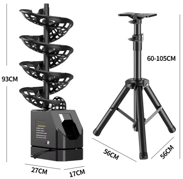 All-in-one Electric Tennis Practice Machine, Tripod Base, Large Ball Slot Automatic Transmitter, Suitable For Daily Training On