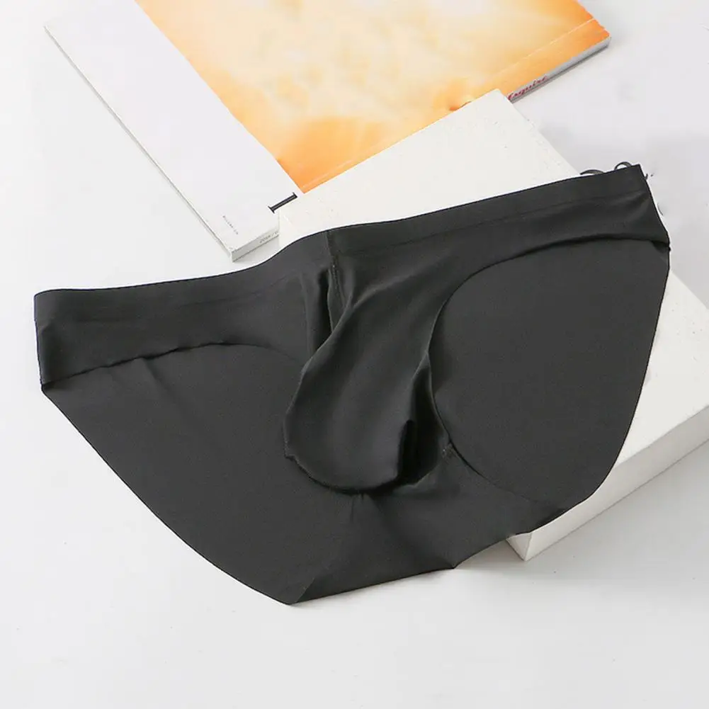 Men Briefs Seamless Anti-pilling Protective Male Ice Silk Thin Panties Male Clothing