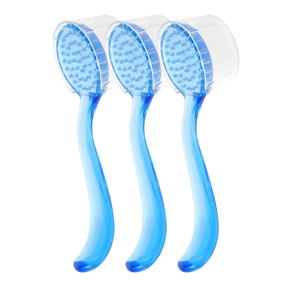

3 Pcs Horn Brush Face Cleaning Tools Soft Bristles Deep Cleansing Facial Exfoliator Dust Removal Scrubbing Fiber Wool