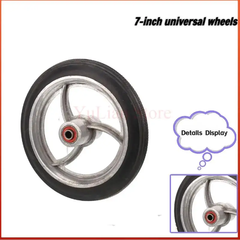 7-Inch Universal Wheels: Fit for 7-Inch Medical Wheels, Wheelchair Wheels, and Hand Cart Wheel Replacements