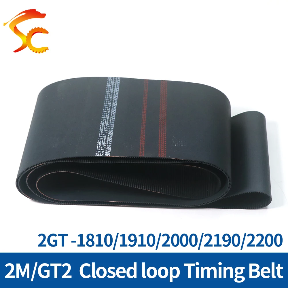 

ONEFIRE GT2 Timing Belt 1810 1910 2000 2190 2200 wide 6 9 10 15mm 2GT Synchronous Belt Closed loop belt pitch 2MM