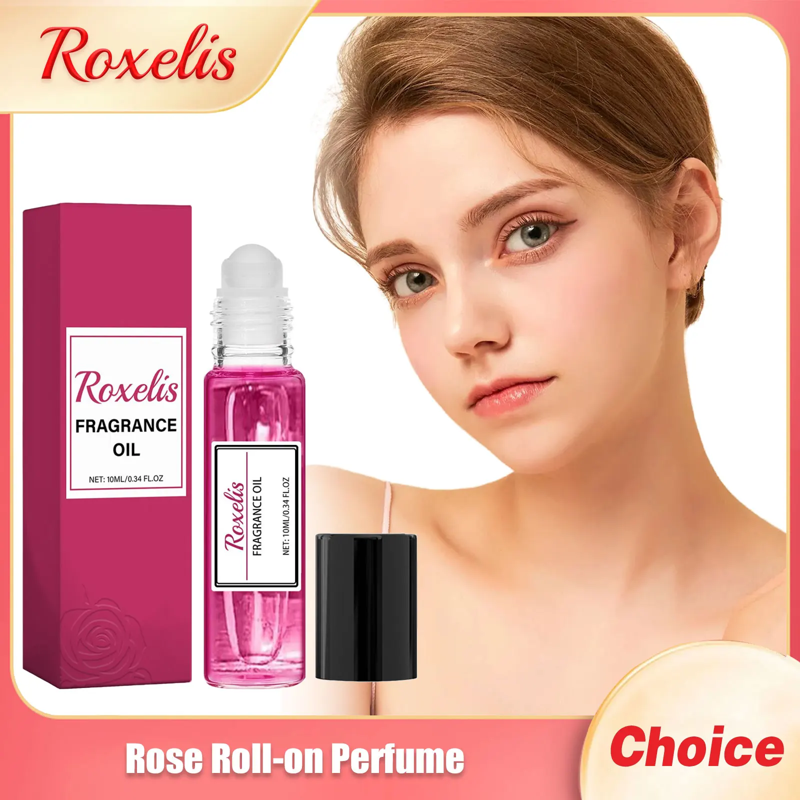 

Rose Roll-On Perfume Mini Bottle Lasting Fragrance Fresh Plant Floral Scent High Quality Date Flirtation Women Pheromone Perfume