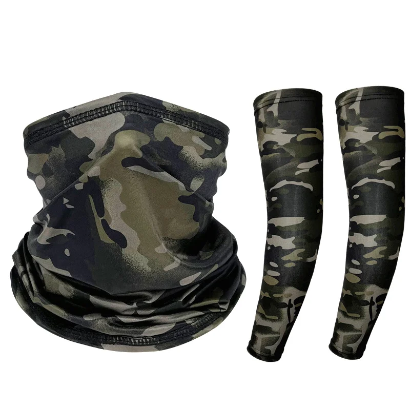 Ice Silk Sunblock Head Cover Summer Outdoor Riding Mask Men's New Camouflage Ice Sleeve Motorcycle Ice Neck Ice Cuff