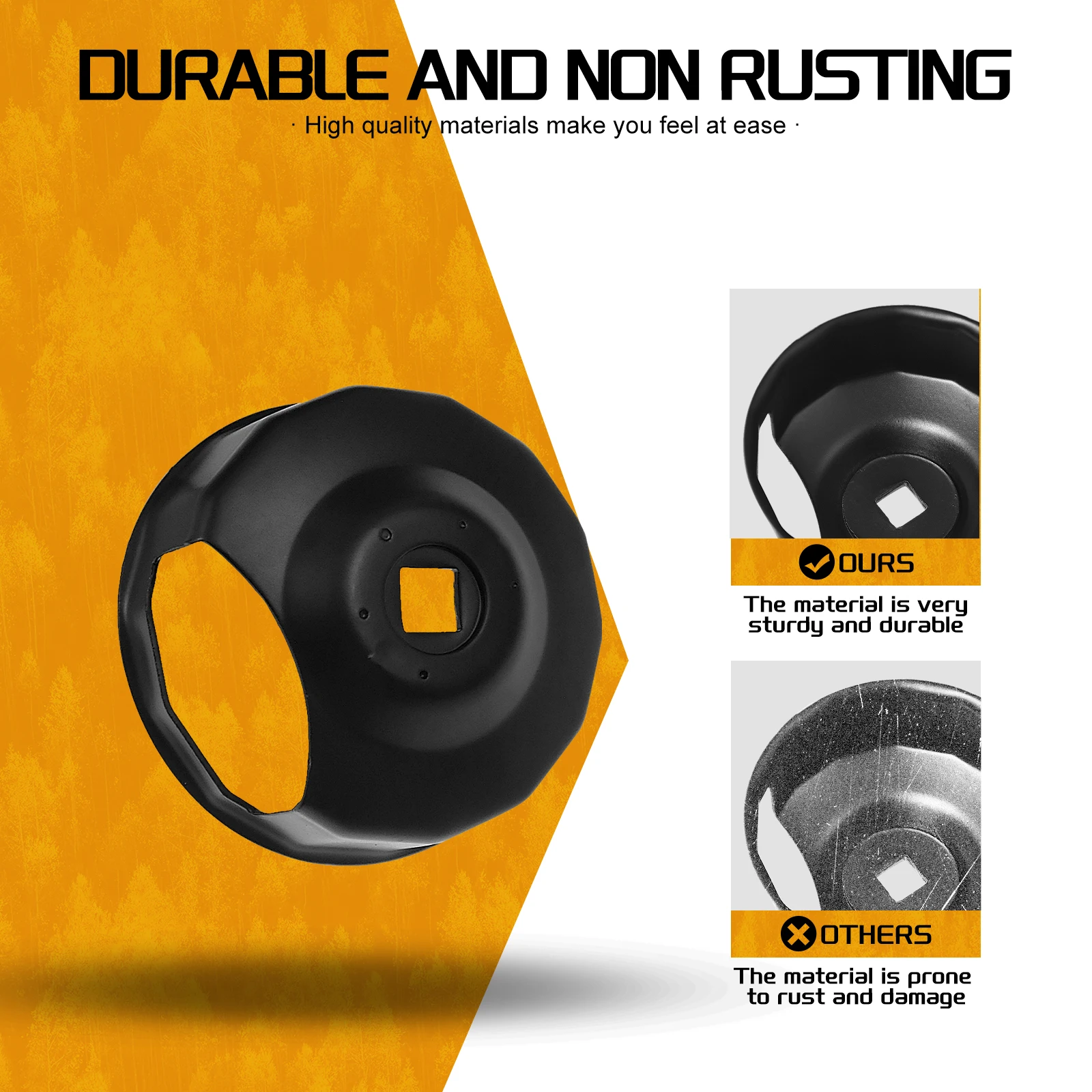 Motorcycle End Cap Style Oil Filter Wrench 76mm Black Steel For Harley Sportster 883 Touring Dyna Super Glide FXD Street Bob