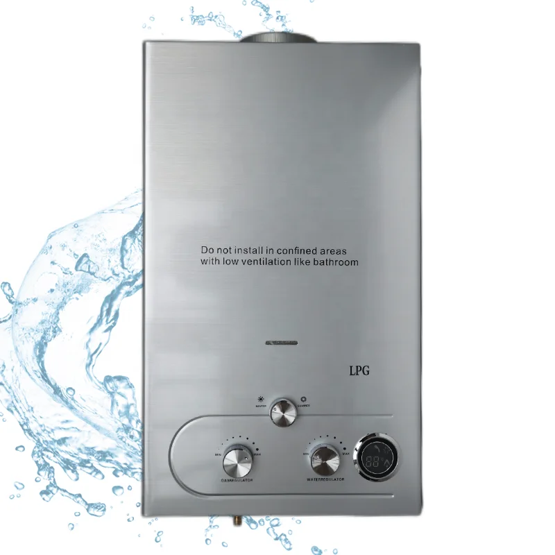 중국 도매 국가 현대 소설 디자인 굴뚝 없는 가스 온수기 10L-18L