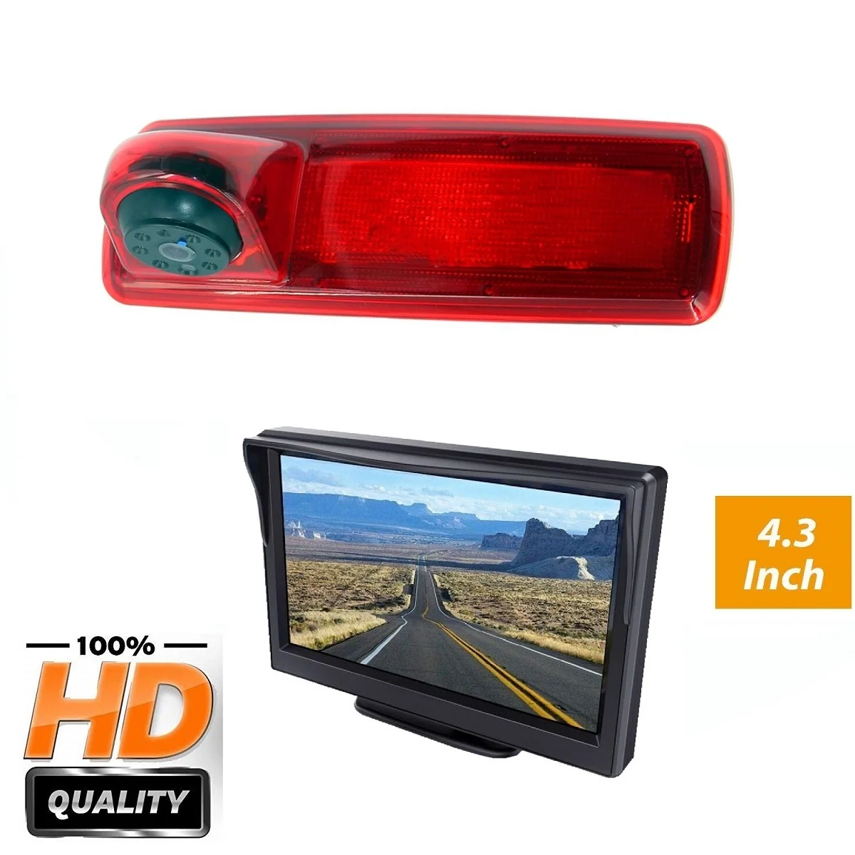 HD 3rd Brake Light Rear Camera+4.3 Inch Monitor for Fiat Talento/NV300/Renault Traffic 3/Primastar/Opel Vauxhall Vivaro B 2014+