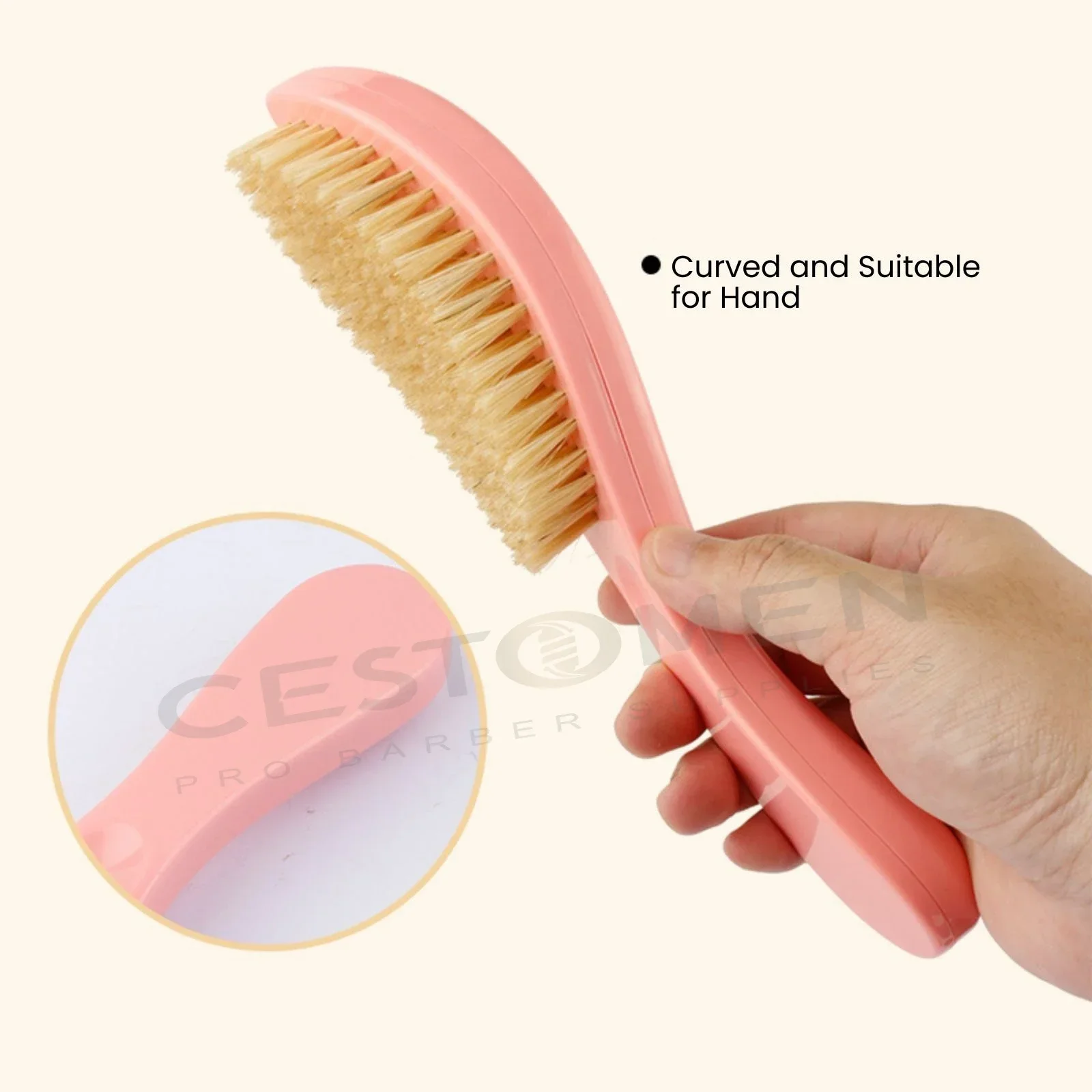 New Professional Bristle Waves Beard Shaving Brush Facial Massage Cleaning Hair Combs For Afro Men Salon Barber Styling Tools