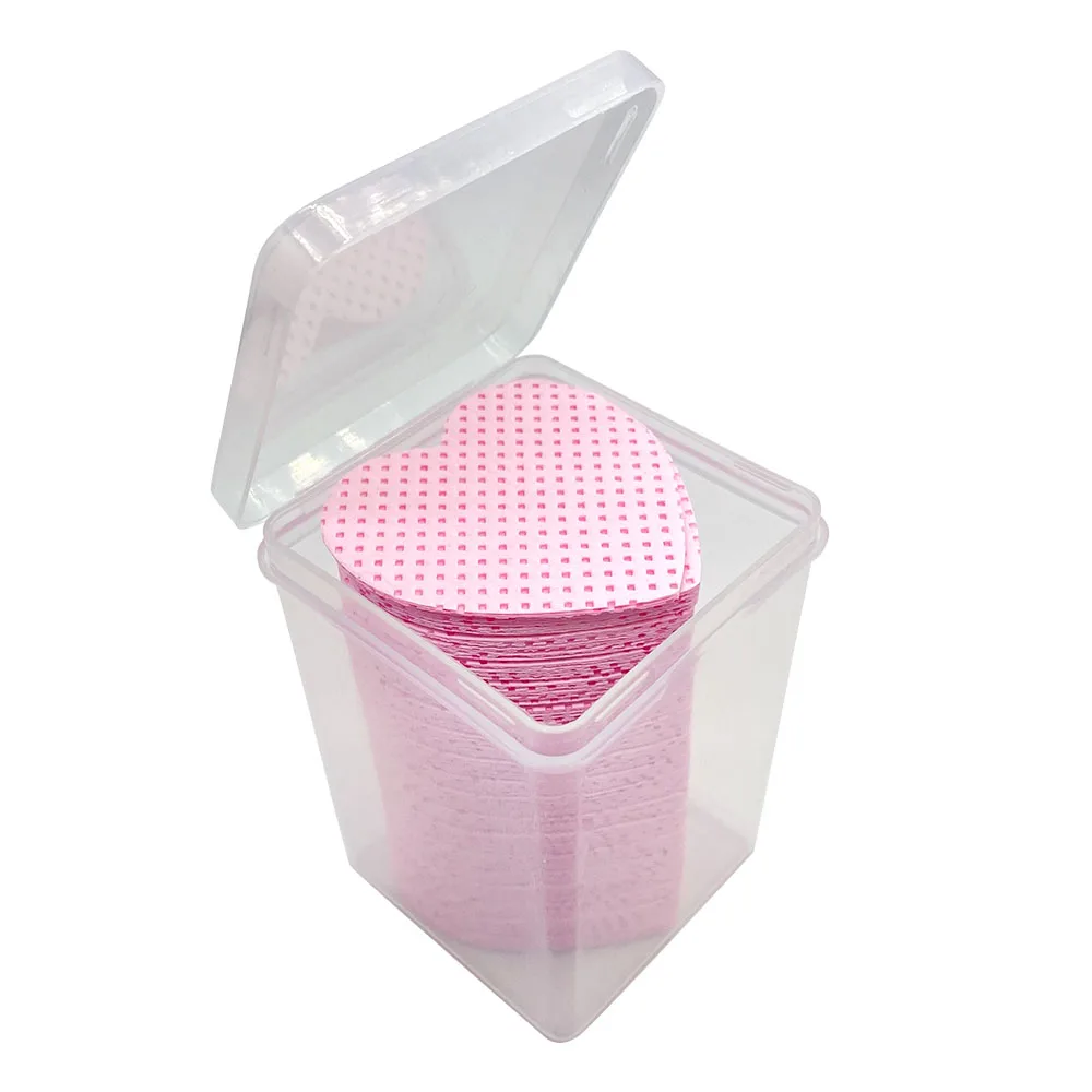 200 個綿ワイプ使い捨て糸くずの出ない紙まつげエクステンション接着剤リムーバーパッドクリーニングワイプ化粧品メイクアップツール