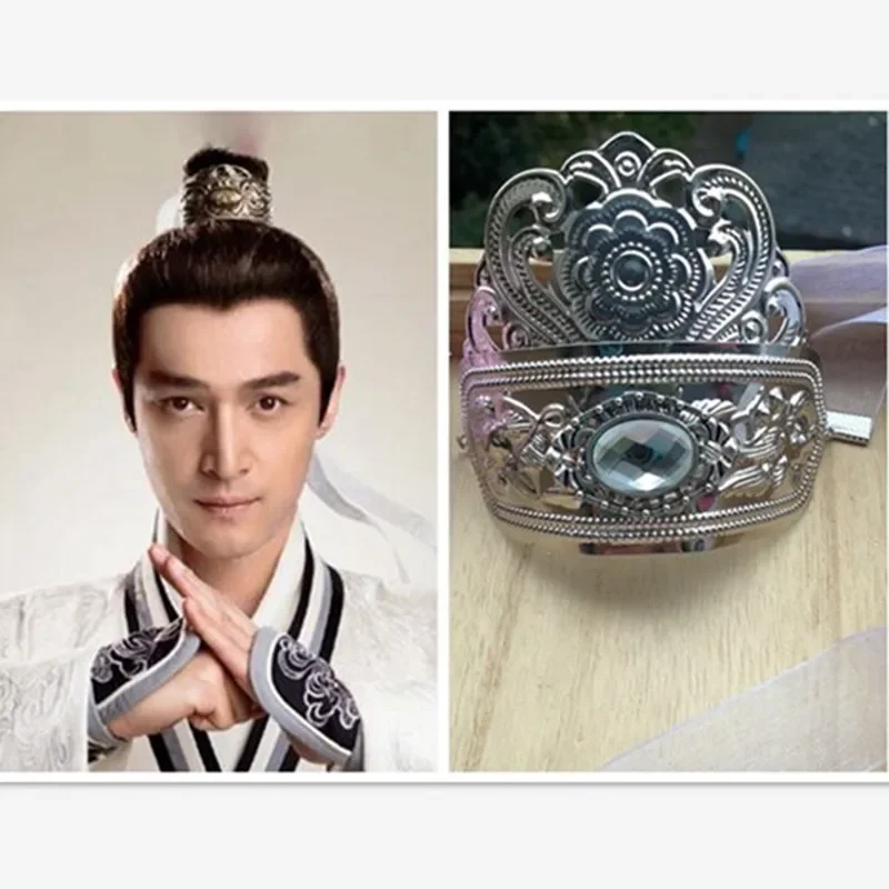 男性のための古代の衣装,王冠,漢服のコスプレ,レトロな縫製アクセサリー,古典的な髪,アニメーションの役割