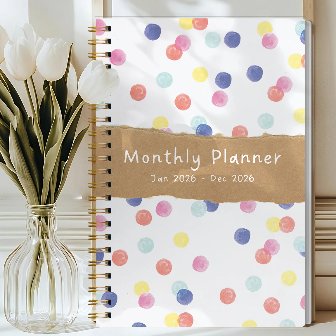 

2026 A5 Monthly Planner, Dot Cover, Academic Agenda with Notes & To Do List, Perfect for Productivity,Time Management,Great Gift
