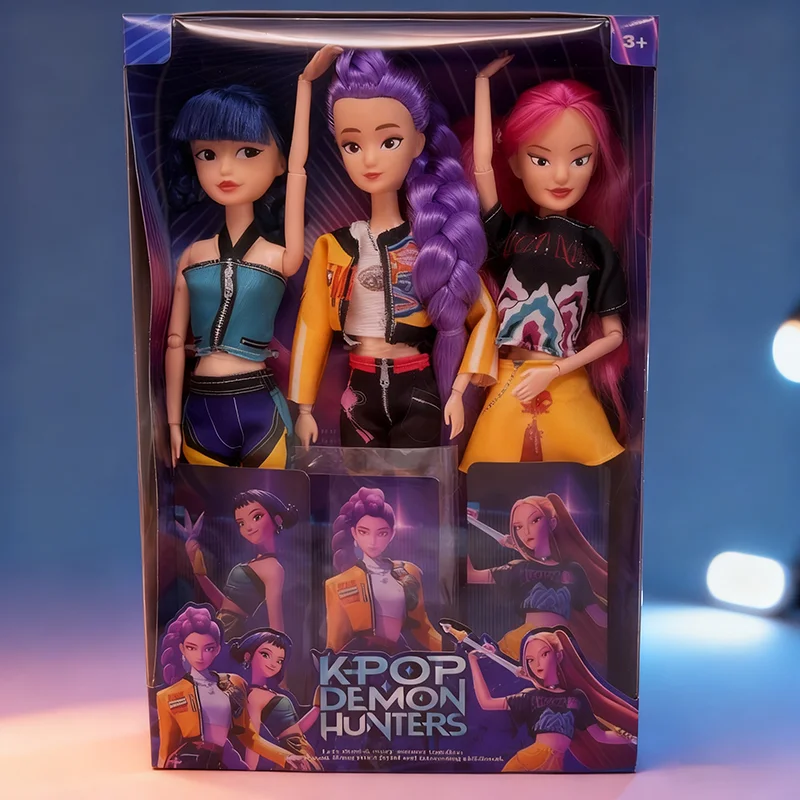ฟิกเกอร์แอคชั่น Kpop Demon Hunters ปี 2026 ตุ๊กตาวินิล K-POP Demon Slayer รุ่นใหม่ Lumimila Zoey ของตกแต่งโต๊ะทำงาน ของเล่นสำหรับเด็ก