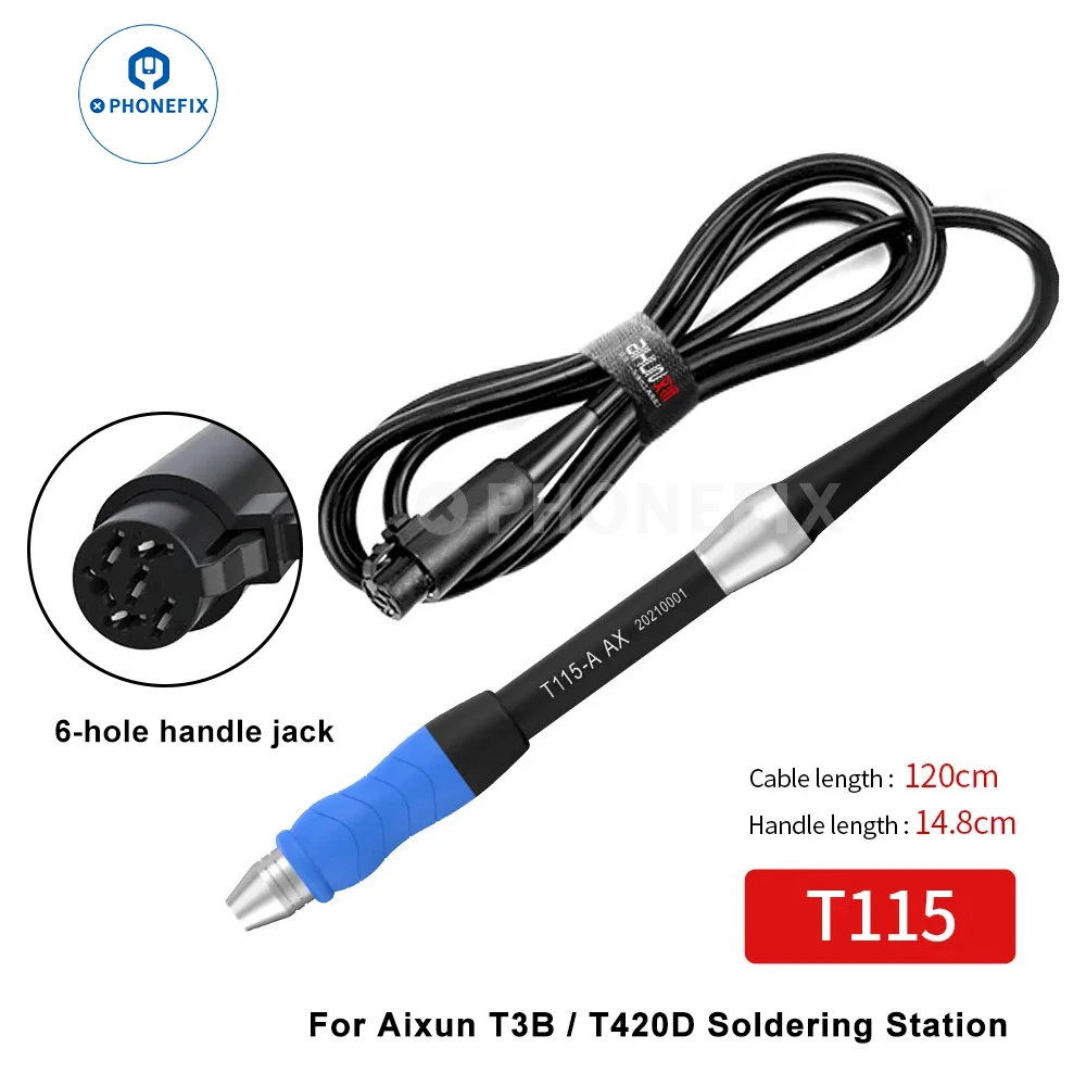 

Aixun T3A T3B Soldering Station Handle Compatible T115 T210 T245 Handle Solder Rework Station Soldering Iron Phone PCB Repair