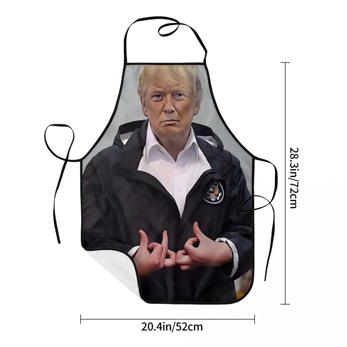 Donald Trump Suwoo Gang Sign Apron Chef Cooking Cuisine Tablier Waterproof Bib Kitchen Cleaning Pinafore for Women Men Gardening