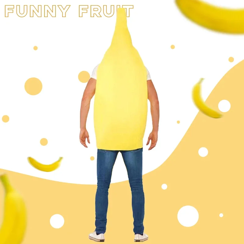 애니메이션 성인 unisex 재미 있은 바나나 정장 노란색 의상 빛 할로윈 과일 멋진 할로윈 파티 축제 댄스 복장 의상